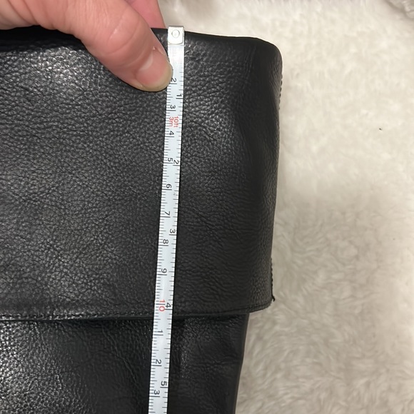 EUC Arnold Churgin Black Italian Handmade Leather Tall Kitten Heel / Pointed Toe - Picture 11 of 15